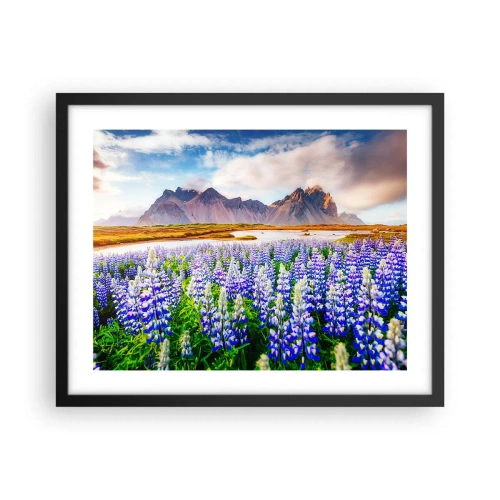 Affiche dans un cadre noir - Poster - La force et l'austérité côtoient la douceur - 50x40 cm