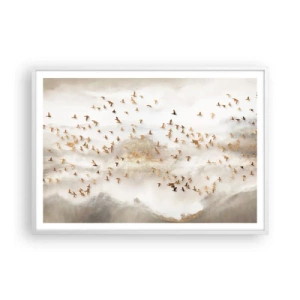 Affiche dans un cadre blanc - Poster - Il est l'heure… - 100x70 cm