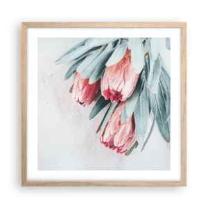 Affiche dans un chêne clair - Poster - Honte de leur propre beauté - 50x50 cm