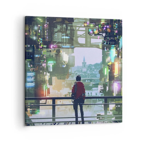 Impression sur toile - Image sur toile - Deux mondes - 60x60 cm