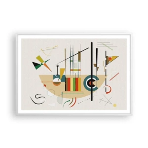 Affiche dans un cadre blanc - Poster - Et le monde s’amuse - 100x70 cm