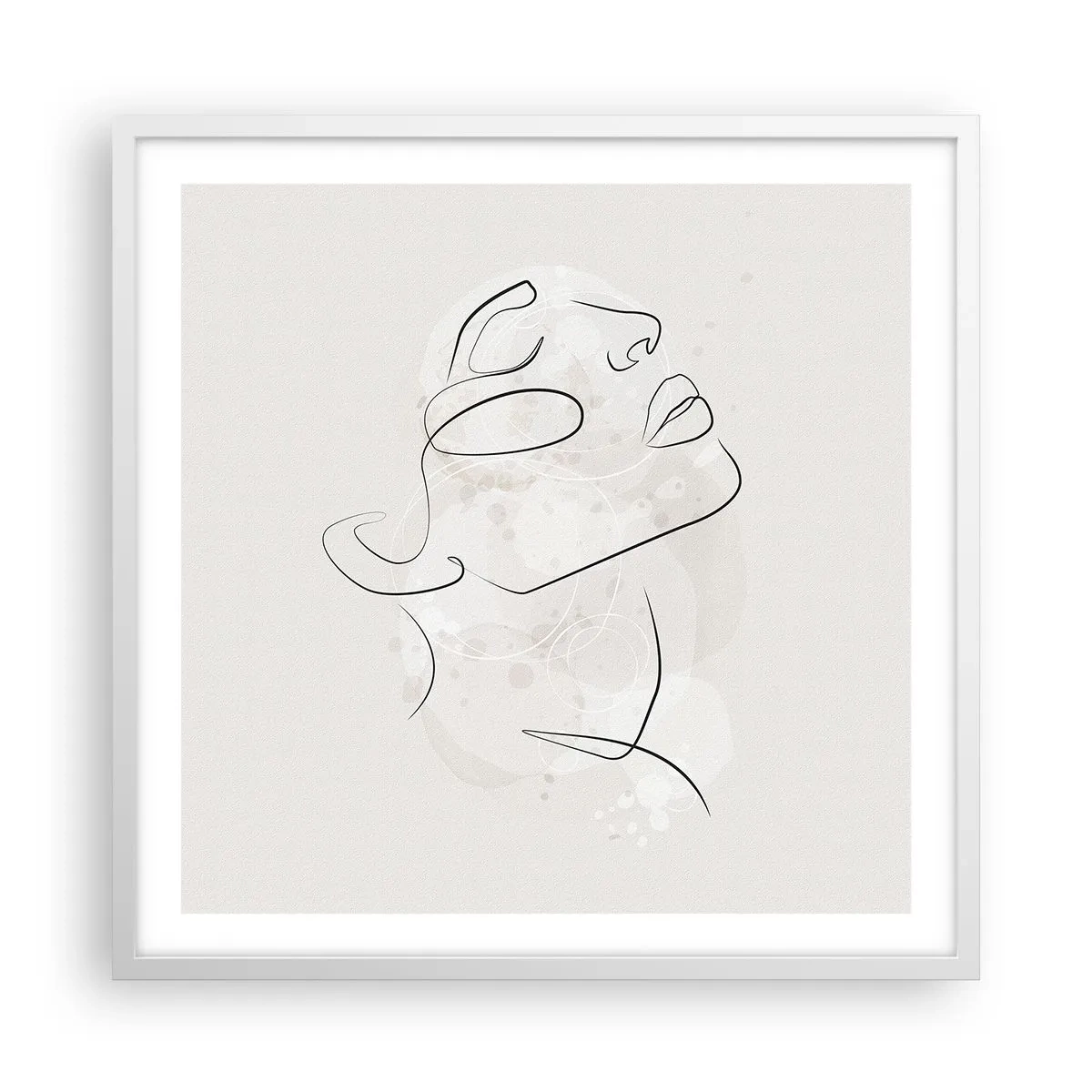 Affiche dans un cadre blanc - Poster - L'esquisse d'un rêve - 60x60 cm