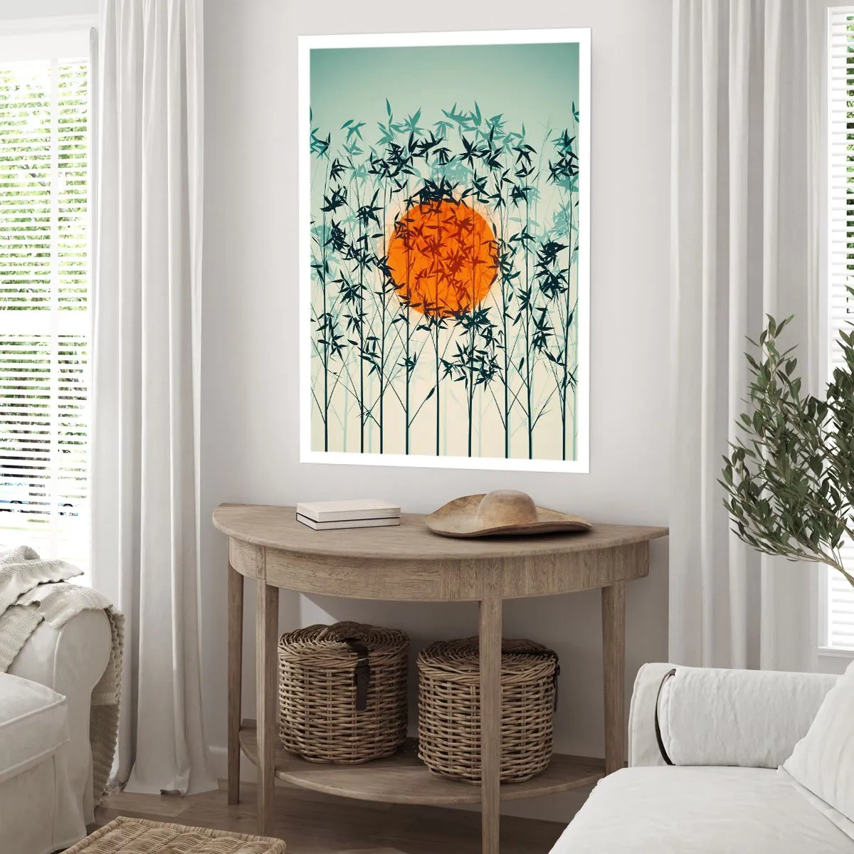 Affiche - Poster - Soleil japonnais - 30x40 cm
