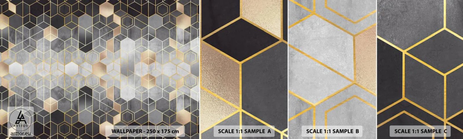 Échantillon De Papier Peint Standard Eco - Composition de diamants - Abstraction, Morceau, Graphique - 100x30 cm