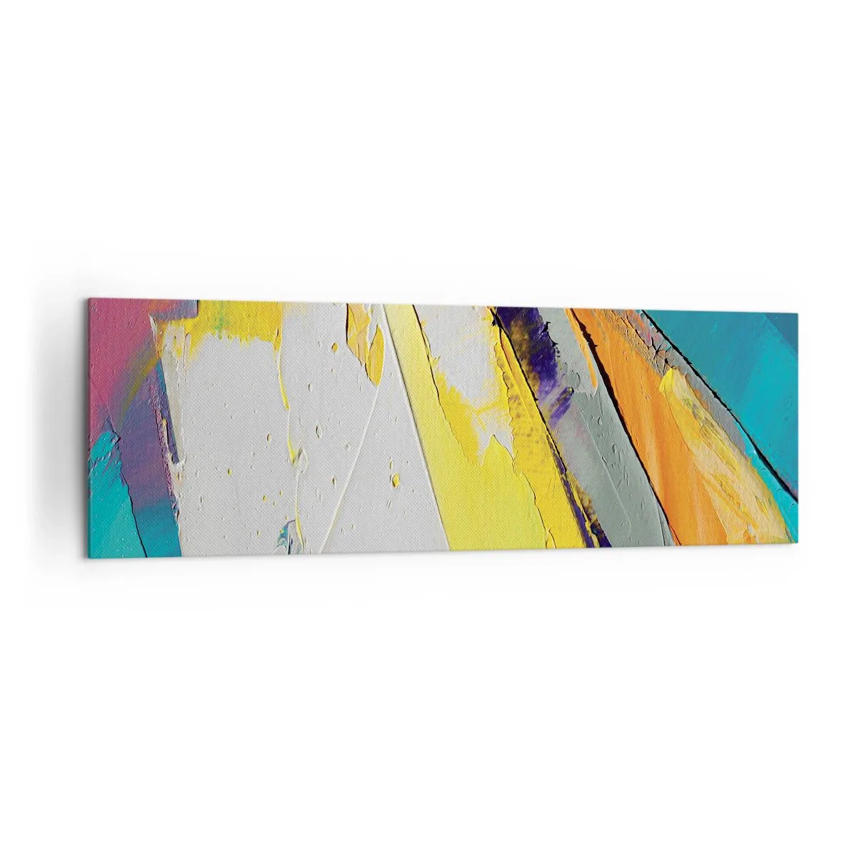 Impression sur toile - Image sur toile - Une composition abstraite aux couleurs intenses - 160x50cm - Anatomie du monde - Décoration murale moderne pour le salon et la chambre ARTTOR