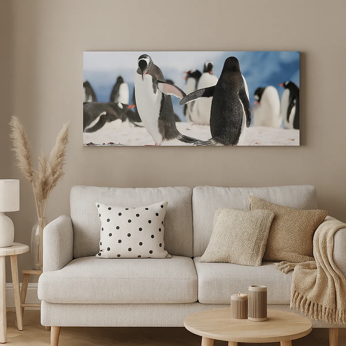 Impression sur toile - Image sur toile - Danser dans la neige - 30x30 cm