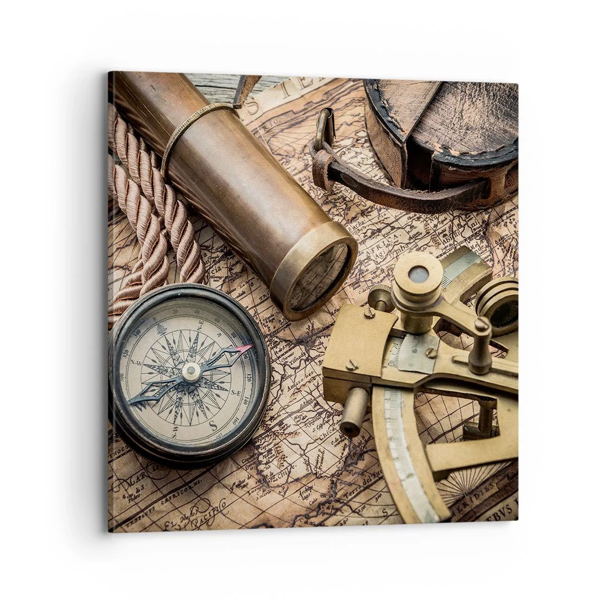 Impression sur toile - Image sur toile - Fixer un cap - 70x70 cm