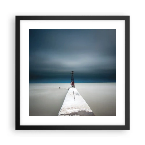 Affiche dans un cadre noir - Poster - À la rencontre de l'immensité - 40x40 cm