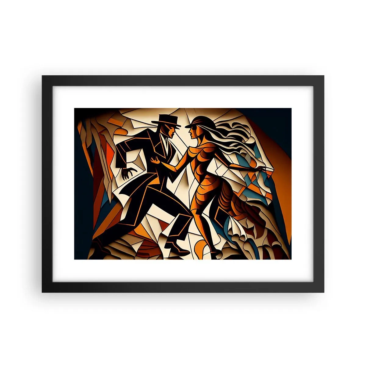 Affiche dans un cadre noir - Poster - Danse de passion et de volupté - 40x30 cm