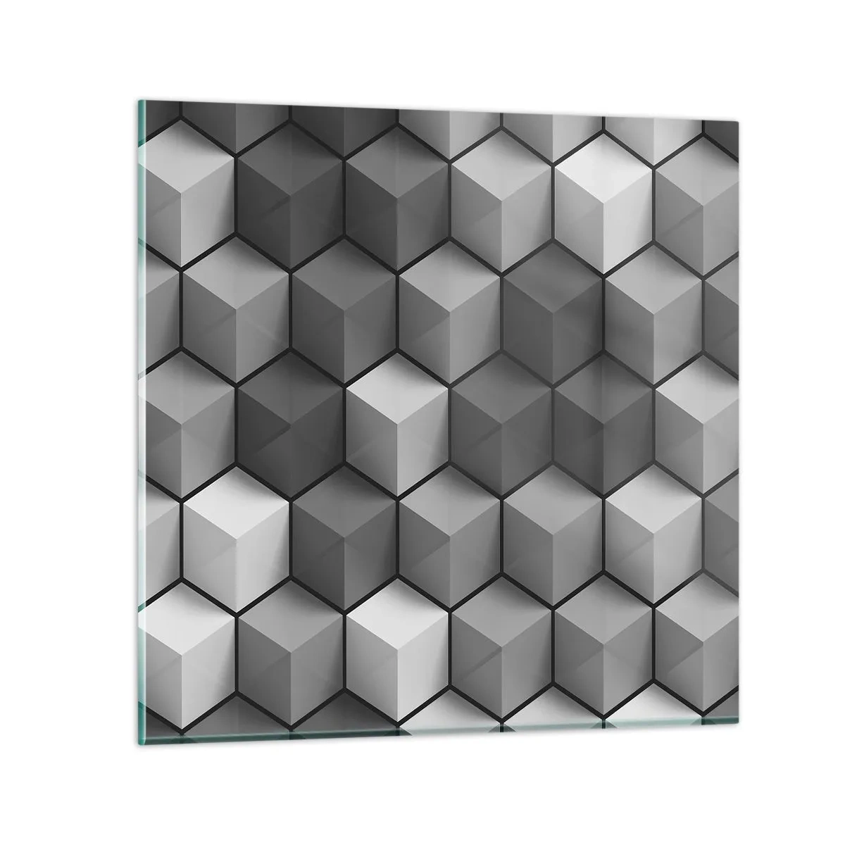 Impression sur verre - Image sur verre - Puzzle cubiste - 60x60 cm