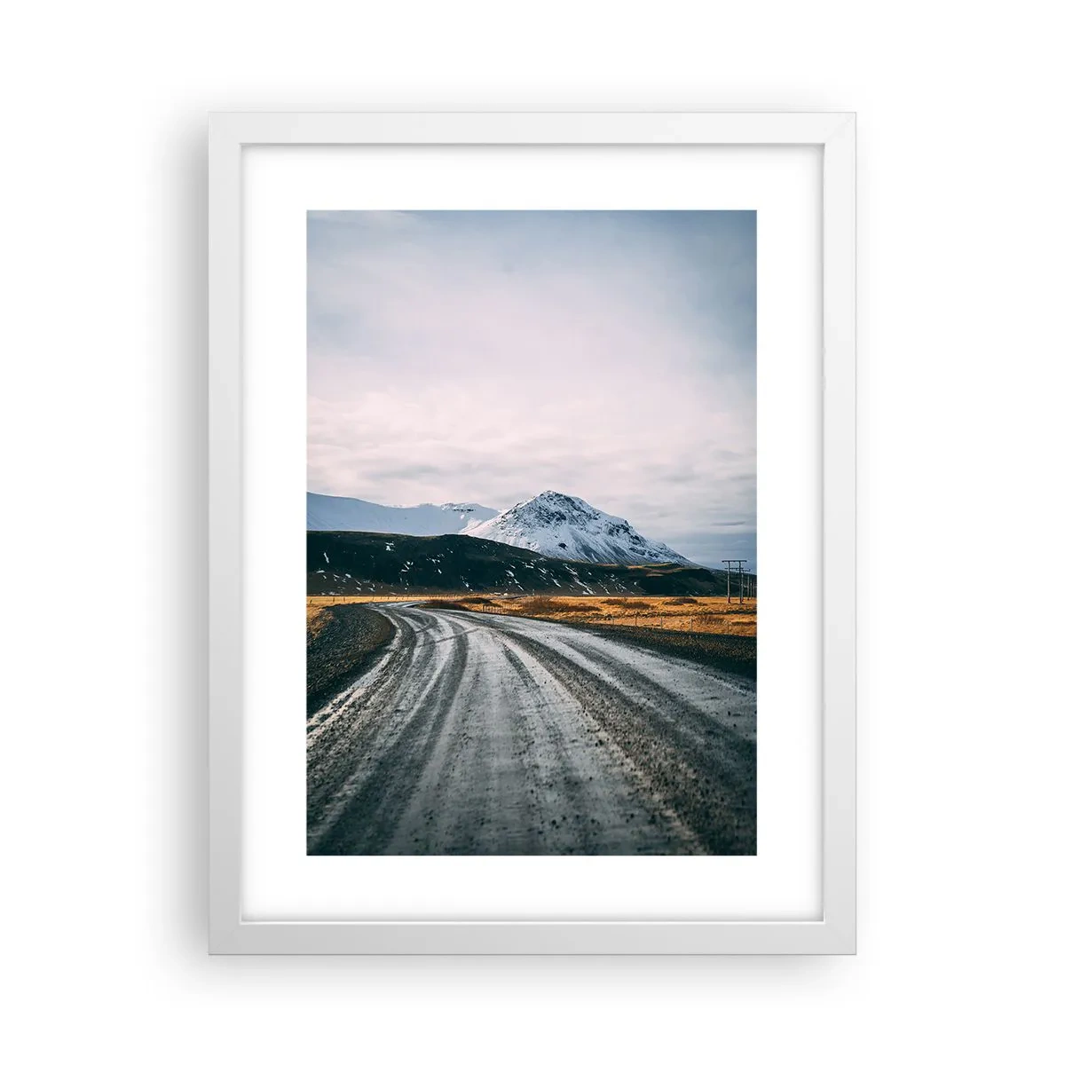 Affiche dans un cadre blanc - Poster - Dans un climat islandais - 30x40 cm