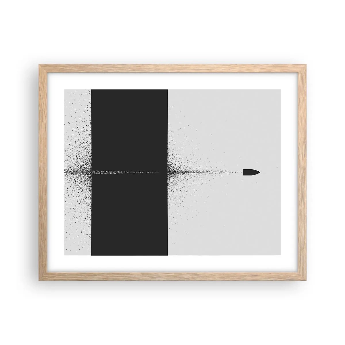 Affiche dans un chêne clair - Poster - Droit au but - 50x40 cm