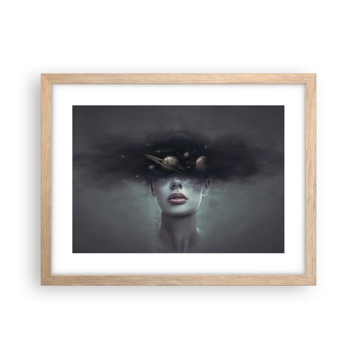 Affiche dans un chêne clair - Poster - Et les planètes deviennent folles... - 40x30 cm