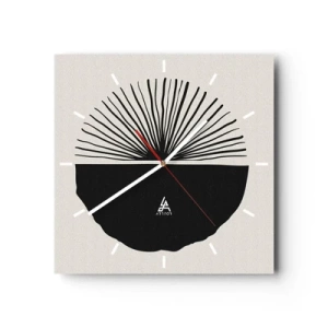 Horloge murale - Pendule murale - Motif noir minimaliste sur fond clair - 30x30cm - Une gamme de possibilités - Décoration murale moderne pour le salon et la chambre ARTTOR