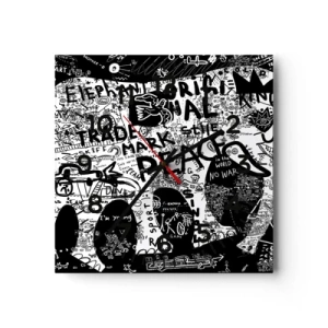 Horloge murale - Pendule murale - La richesse des rues - 30x30 cm