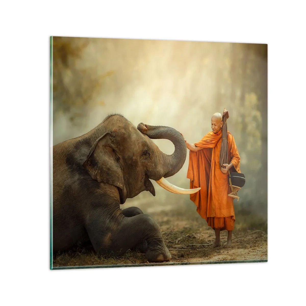 Impression sur verre - Image sur verre - Rencontre en voyageant - 70x70 cm