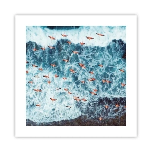 Affiche - Poster - Défilé du bord de mer - 40x40 cm