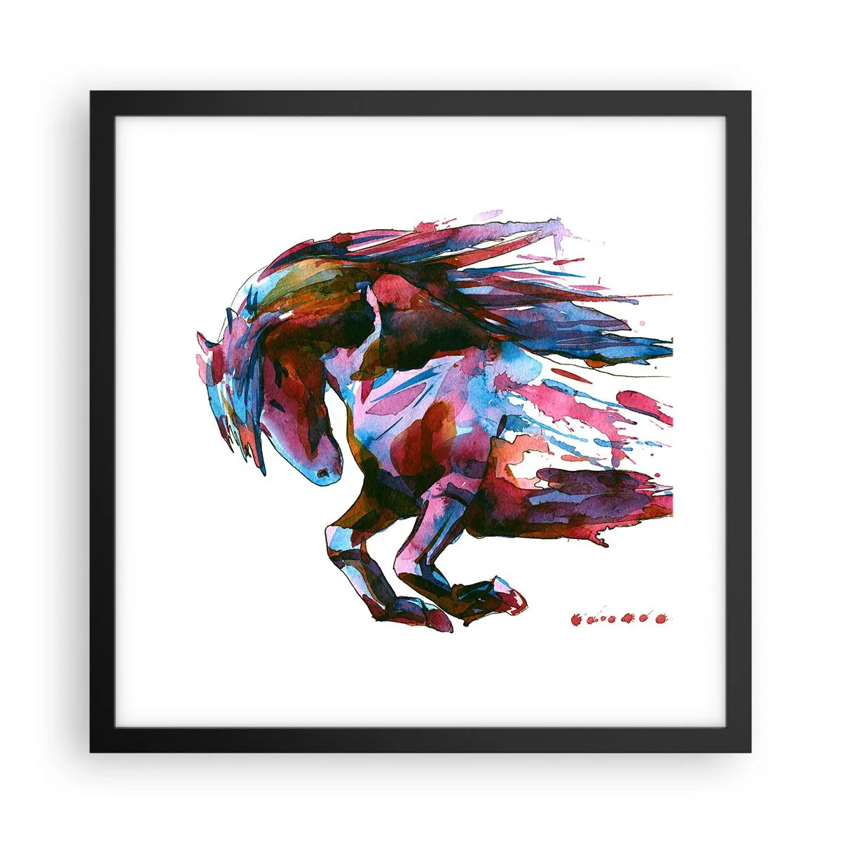 Affiche dans un cadre noir - Poster - Dans le ravissement - 40x40 cm
