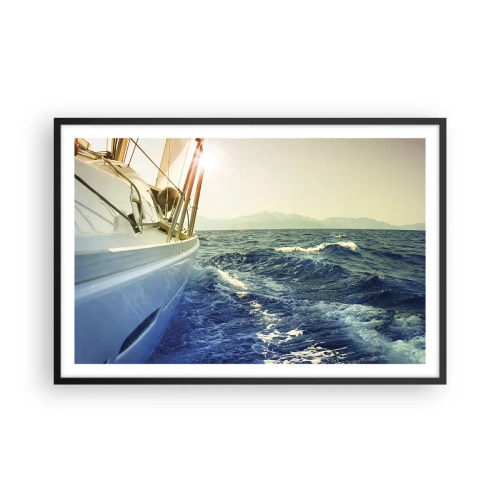 Affiche dans un cadre noir - Poster - Suite à l'aventure - 91x61 cm