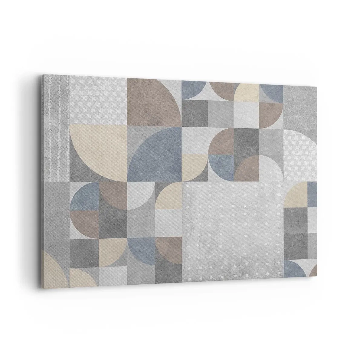 Impression sur toile - Image sur toile - Motif géométrique dans des tons pastel - 100x70cm - Fantaisie de la céramique - Décoration murale moderne pour le salon et la chambre ARTTOR