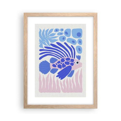 Affiche dans un chêne clair - Poster - Dans son élément - 30x40 cm