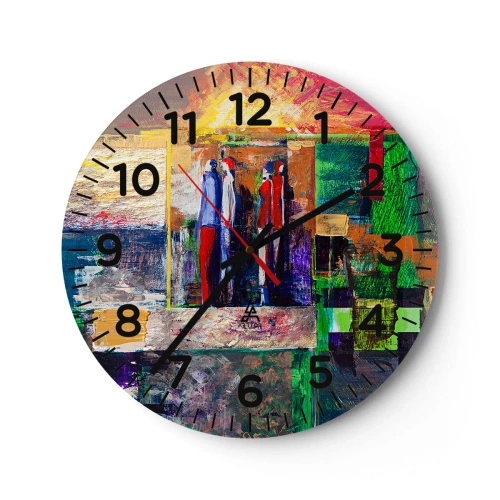 Horloge murale - Pendule murale - Relations et émotions - 30x30 cm