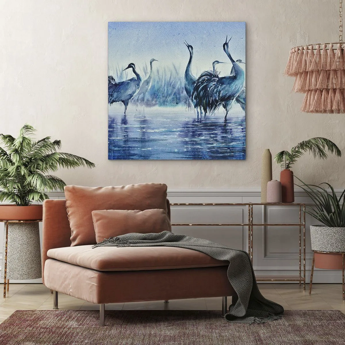 Impression sur toile - Image sur toile - Réunion matinale - 70x70 cm