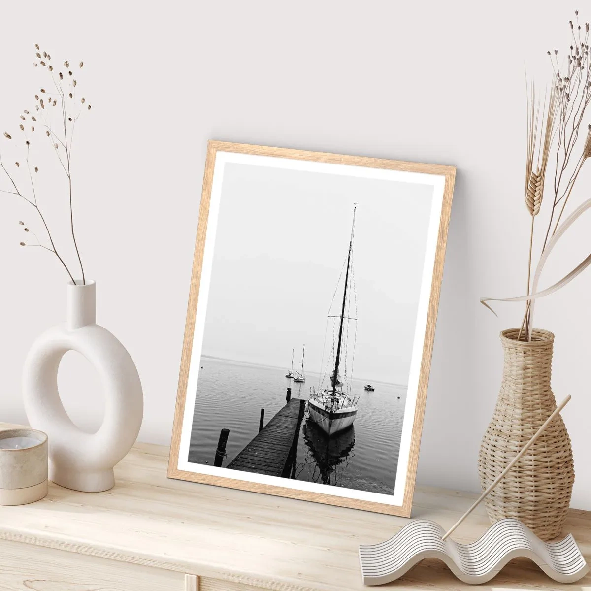 Affiche dans un chêne clair - Poster - Prêt pour la route - 70x100 cm