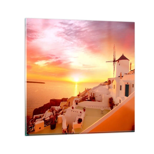 Impression sur verre - Image sur verre - Fondre en blanc et or - 40x40 cm