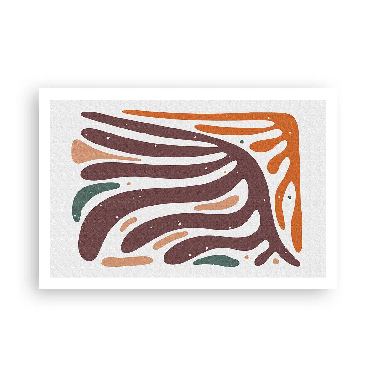 Affiche - Poster - Composition organique rayonnante - 91x61 cm