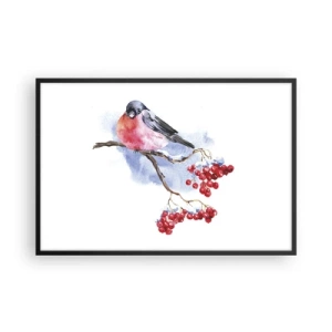 Affiche dans un cadre noir - Poster - L'hiver en couleurs - 91x61 cm