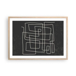 Affiche dans un chêne clair - Poster - Pas aussi simple - 70x50 cm