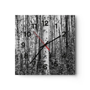 Horloge murale - Pendule murale - Enchevêtrement de bouleau - 40x40 cm