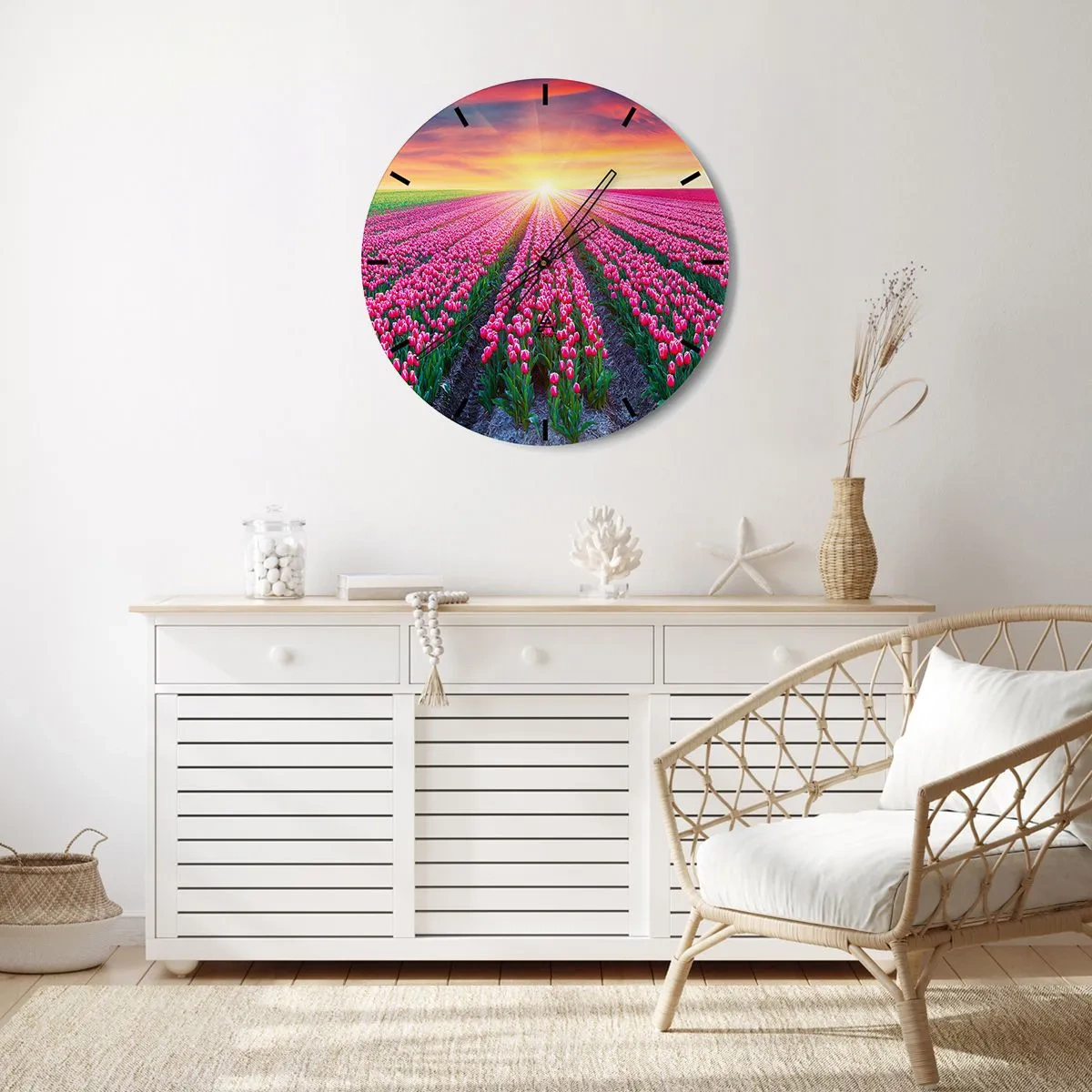 Horloge murale - Pendule murale - Ferme de la beauté - 30x30 cm