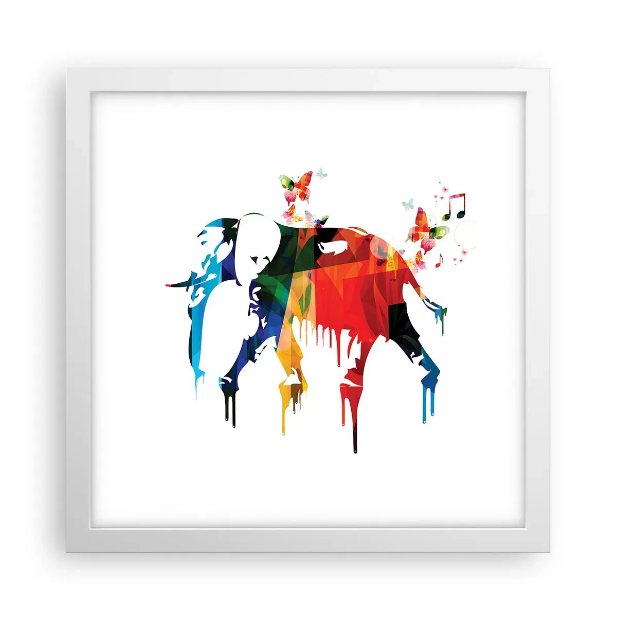 Affiche dans un cadre blanc - Poster - Tout le monde peut danser - 30x30 cm