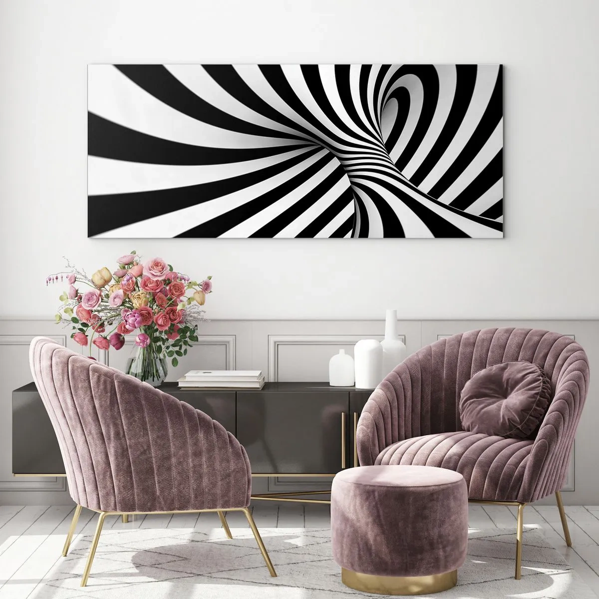 Impression sur verre - Image sur verre - Composition : espace de danse - 90x30 cm