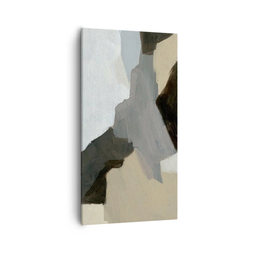 Impression sur toile - Image sur toile - Abstraction : le carrefour du gris - 55x100 cm