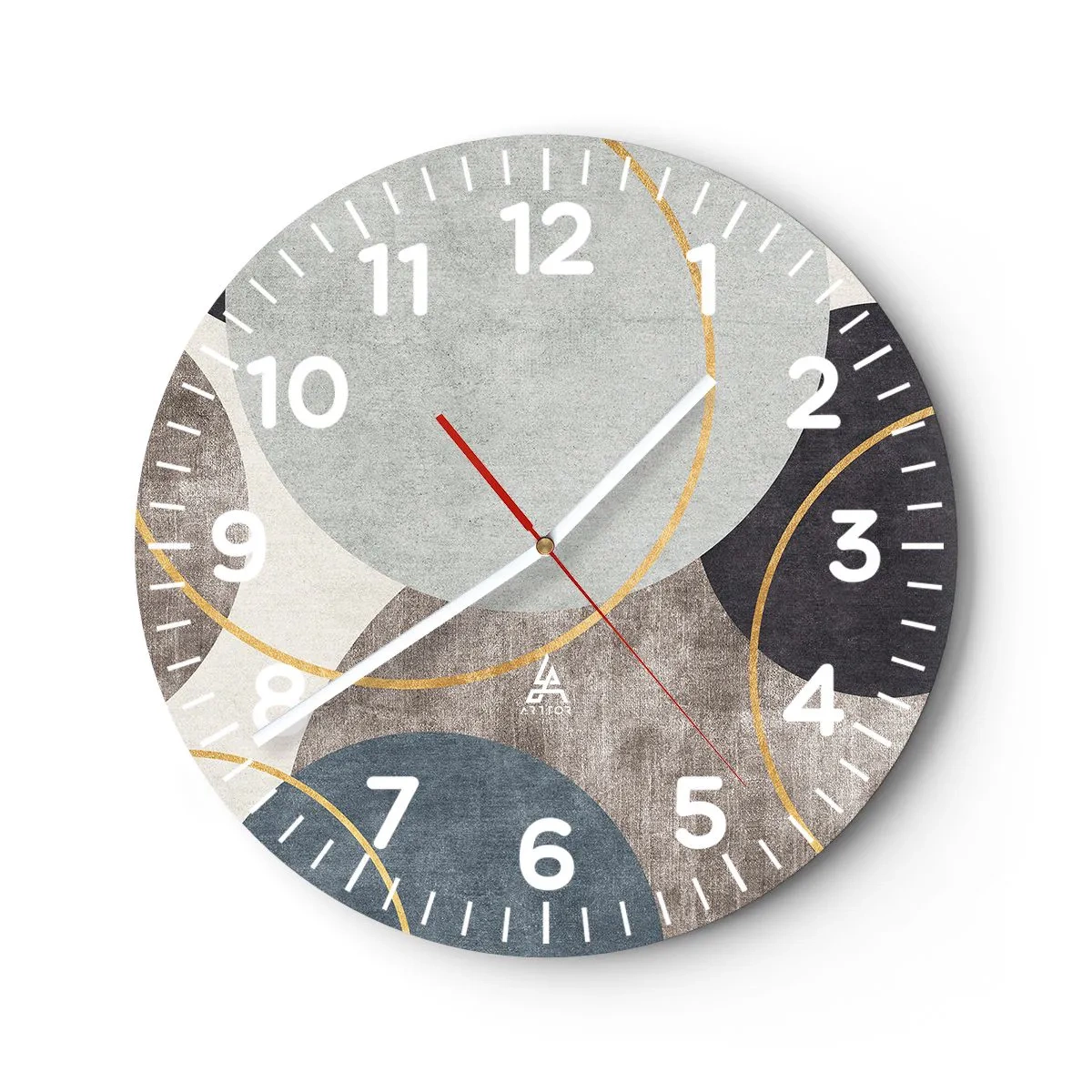 Horloge murale - Pendule murale - Cercles sur cercles - 30x30 cm