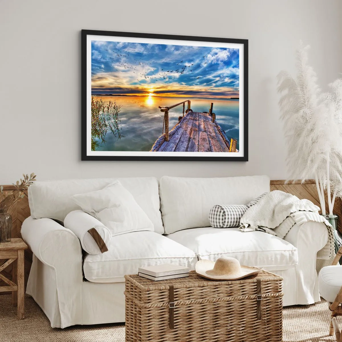 Affiche dans un cadre noir - Poster - Le vent se repose - 50x40 cm