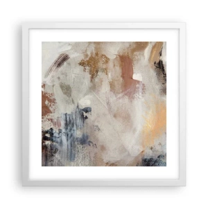 Affiche dans un cadre blanc - Poster - Abstraction brumeuse - 40x40 cm