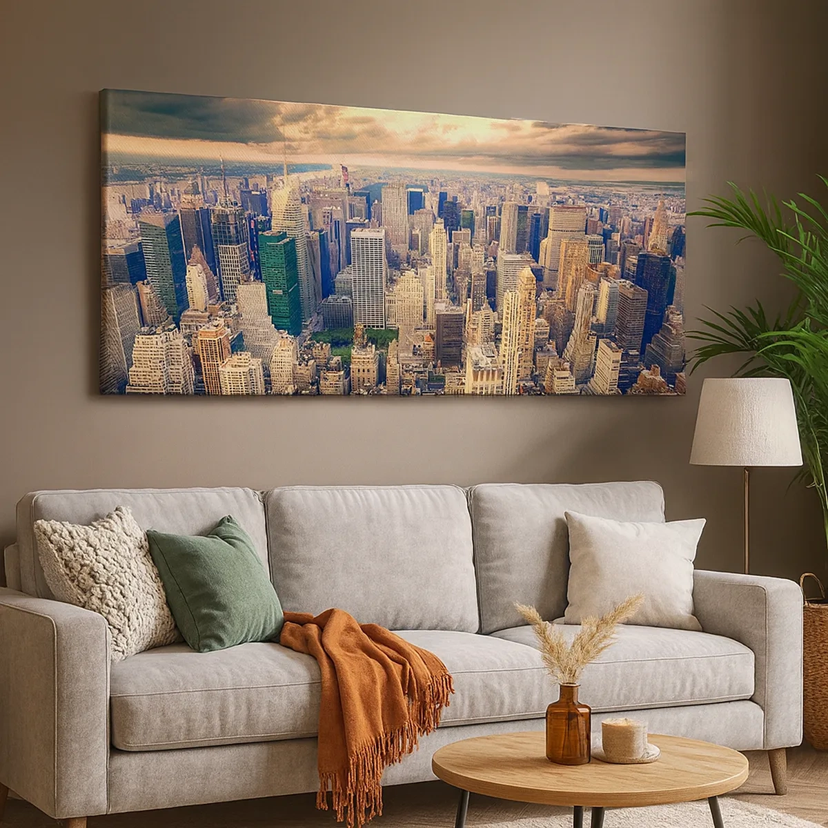 Impression sur toile - Image sur toile - Métropole dorée - 30x30 cm