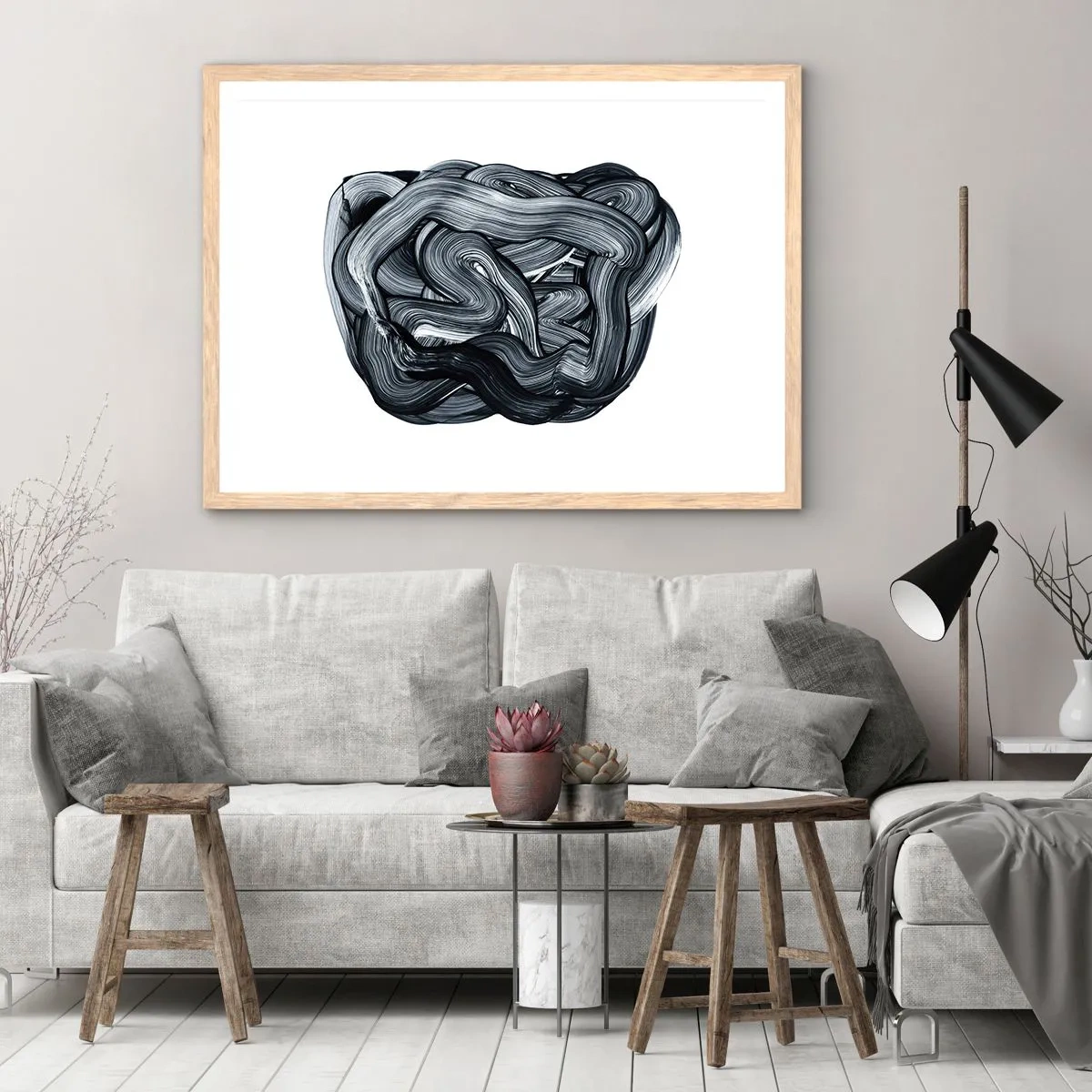 Affiche dans un chêne clair - Poster - Ce n'est pas si simple - 70x50 cm