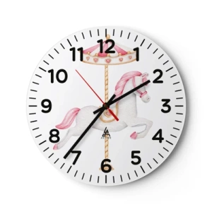 Horloge murale - Pendule murale - Les sabots en avant - 30x30 cm