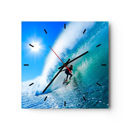 Horloge murale - Pendule murale - A travers le grand ciel bleu - 40x40 cm