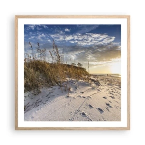 Affiche dans un chêne clair - Poster - Invitation à la ballade - 60x60 cm