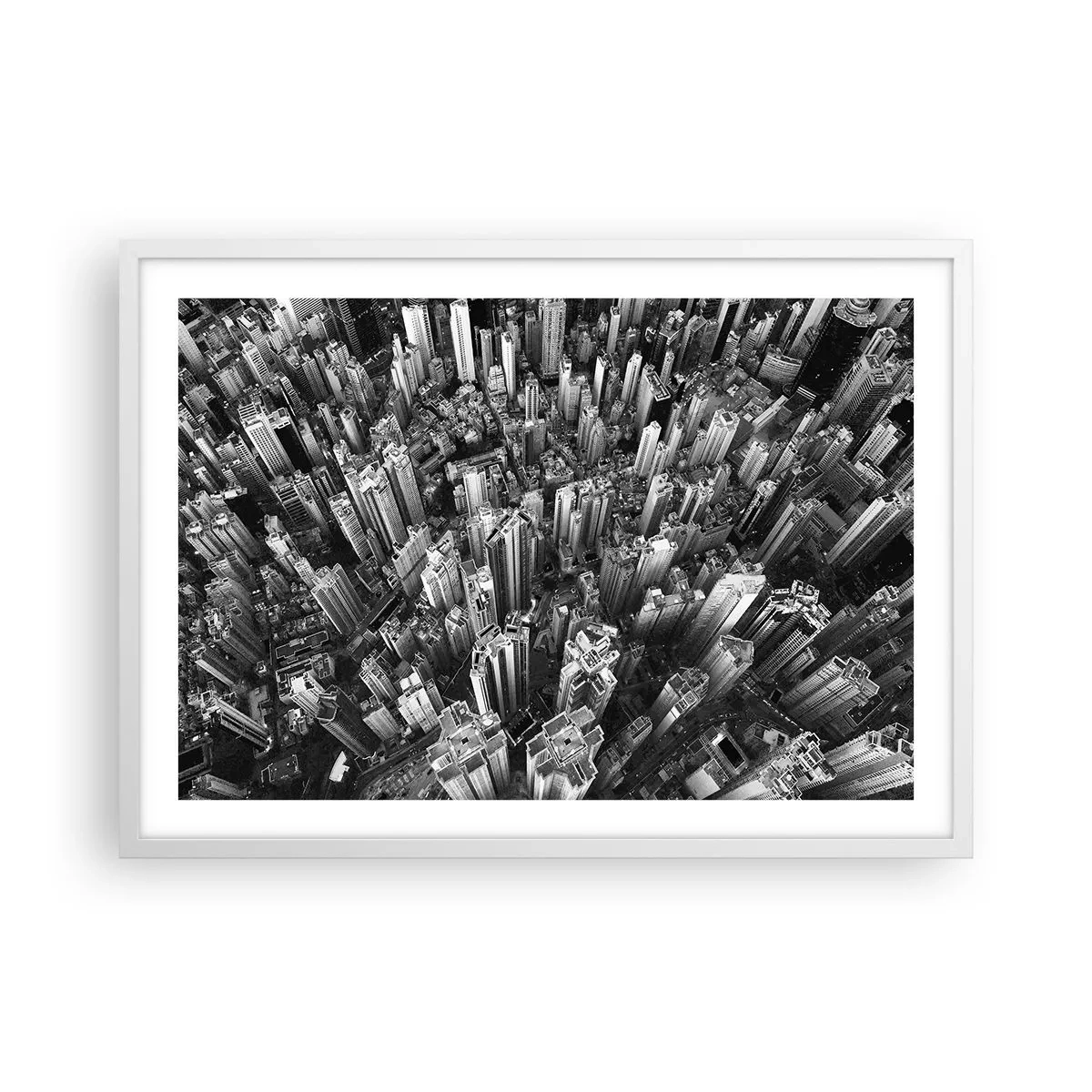 Affiche dans un cadre blanc - Poster - Toujours de plus en plus haut - 70x50 cm