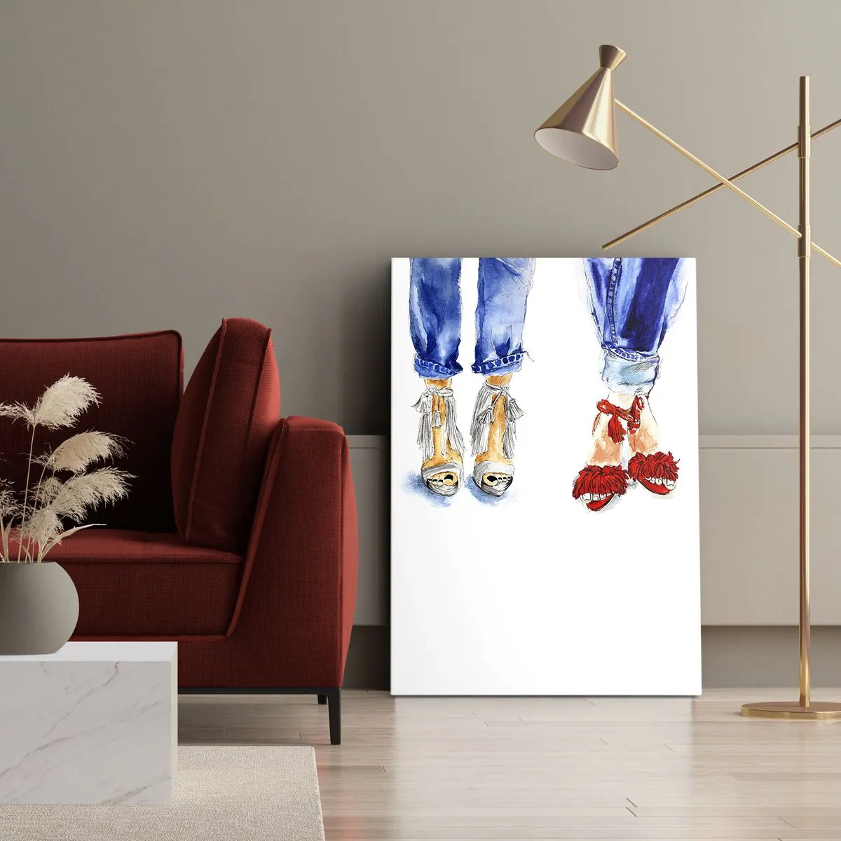 Impression sur toile - Image sur toile - Peut-être irons-nous nous promener? - 55x100 cm