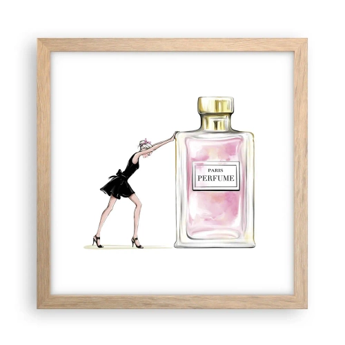 Affiche dans un chêne clair - Poster - L'essence des femmes - 30x30 cm