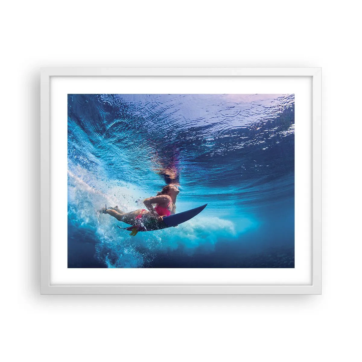 Affiche dans un cadre blanc - Poster - Joie profonde - 50x40 cm