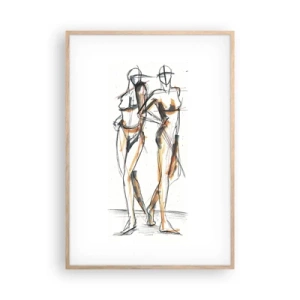 Affiche dans un chêne clair - Poster - Étude de la grâce - 70x100 cm